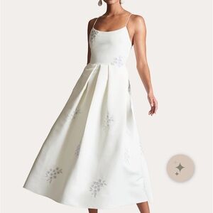 Sachin + Babi Audra Floral-Embroidered Faille Midi Dress